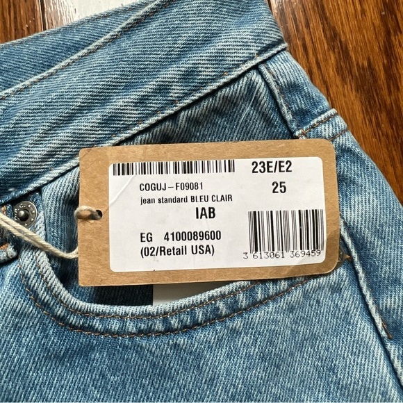 [NWT] APC Jean Standard Blue Clair Slim Straight High Rise Denim Jeans - Sz 25 - Picture 11 of 15